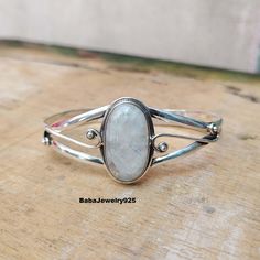 Moonstone Bangle, 925 Sterling Silver Bangle, Handmade Bangle, Natural Bangle, Gift For Women, Oval Shape Gemstone Bangle, Gift For Her Oval Sterling Silver Bracelet With Gemstone, Adjustable Sterling Silver Bracelet With Natural Stones, Adjustable Oval Bracelet With Natural Stones, Sterling Silver Oval Bracelet With Gemstone, Adjustable Oval Sterling Silver Bracelets, Bohemian Oval Sterling Silver Bracelets, Bohemian Oval Silver Bracelet, Handmade Oval White Bracelet, Handmade White Oval Bracelet