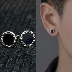 Show Off Your Style With These Fashion Cool Black Onyx Stud Earrings! Crafted With Sleek Black Onyx, They Are The Perfect Finishing Touch To Your Favorite Look. These Classic And Timeless Earrings Are The Perfect Statement Piece For Any Occasion! Perfect Gift: This Earrings Is A Great Gift For Man, Teen, Father, Brother, Friends... It Also Suitable For Birthday, Valentine's Day, Anniversary, Wedding, Father's Day, Holiday, Christmas, Graduation, Or Any Special Occasions. Material: Alloy/Sterling Men’s Earrings, Magnetic Earrings For Men, Onyx Earrings Studs, Male Earrings, Earrings Mens, Mens Earrings, Men's Earrings, Earrings Men, Timeless Earrings