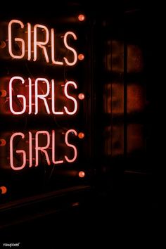 a neon sign that says girls are girls