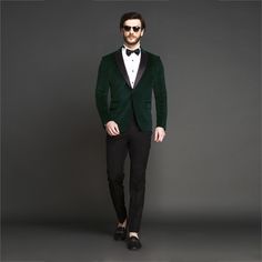 Emerald Velvet Suit, Hunter Green Tuxedo, Roaring 20s Men, Emerald Green Tuxedo, Green Velvet Tuxedo, Green Velvet Suit, Green Suits, Green Suit Jacket, Suede Suit