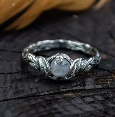 Moonstone Ring, Gift for Girlfriend, Fine Jewelry, Branch Ring, Wedding Ring, Moonstone Jewelry - Etsy Nature Inspired Rings Silver, Woman’s Rings, Nature Ring Men, Raw Cut Rings, Nature Inspired Rings Simple, Elf Rings Wedding, Simple Unique Engagement Rings Silver, Simple Vintage Engagement Rings Silver, Medieval Engagement Rings