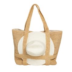 Our Original Straw Traveler Bag is sure to brighten up your spring and summer with a special built in spot for you favorite sunhat! Packable for easy travel and roomie for all of your sarongs, bathing suits and sunscreen. *Hat sold separately Product Overview:﻿ Material: 100% Raffia Straw, 100% Cotton Lining Measurements: 20" x 14", Handle Drop- 10" Spot Clean with Damp Cloth Lightweight Beige Beach Bag For Travel, Straw Sun Hat For Travel, White Woven Straw Bag For Travel, Adjustable Woven Shoulder Bag For Beach, Straw Sun Hat For Beach Travel, Natural Beach Bag With Removable Pouch For Travel, White Lightweight Beach Bag For Vacation, Lightweight White Beach Bag For Vacation, Summer Beach Bag With Removable Pouch In Natural Color