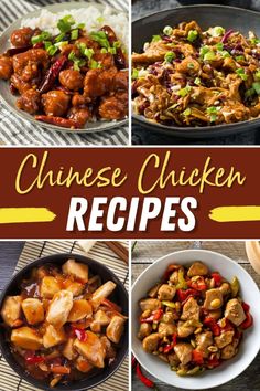 chinese chicken recipe collage with the title