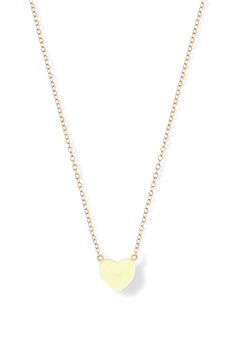 Heart Necklace – Alison Lou Cute Yellow Gold Jewelry Gift, Elegant Heart Pendant Enamel Necklace, Gold Heart-shaped Enamel Necklace, Heart-shaped Gold Enamel Necklace, Elegant Enamel Heart Pendant Necklace, Elegant Enamel Necklace For Valentine's Day, Personalized Dainty Enamel Jewelry, Trendy Enamel Necklace With Adjustable Chain, Trendy Yellow Gold Enamel Jewelry