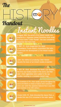 the history of instant noodles info sheet