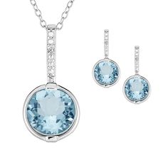 FREE MATCHING EARRINGS – Complete the look with free matching earrings ($99 Value), measuring ½” long, that perfectly complement the pendant.DIAMONDS AND TOPAZ – Set features 3 Carats of Stunning Swiss Blue Topaz gemstones, accented with sparkling diamonds.QUALITY CRAFTSMANSHIP – Made with rhodium-plated sterling silver for lasting brilliance and durability.SOPHISTICATED PACKAGING – Delivered in the Danbury Mint Signature velvet pouch, making it ideal for gif Luxury Blue Clip-on Earrings As Gift, Luxury Blue Elegant Clip-on Earrings, Luxury Blue Topaz Jewelry With Matching Earrings, Luxury Classic Blue Topaz Earrings, Luxury Fine Jewelry Blue Topaz Necklace, Luxury Classic Blue Topaz Necklace, Luxury Modern Blue Topaz Earrings, Luxury White Topaz Diamond Earrings For Gift, Luxury Blue Topaz Earrings With Diamond Accents