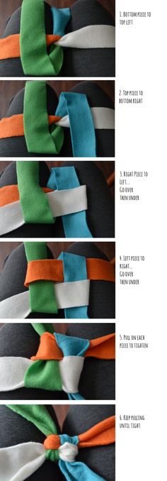 the instructions for how to tie a bow on top of a hat with satin ribbon