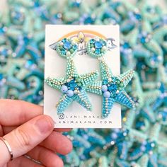 Your new favorite summer earrings! These beautiful beaded starfish earrings are perfect for summer! Featured in the February Ohana Beach Box Summer Starfish Charm Dangle Earrings, Summer Dangle Earrings With Starfish Charm, Star-shaped Colorful Beaded Jewelry For The Beach, Star-shaped Colorful Beads Jewelry For Beach, Summer Starfish Charm Drop Earrings, Handmade Star-shaped Jewelry For Vacation, Handmade Star Shaped Jewelry For Vacation, Summer Beaded Starfish Jewelry, Summer Starfish Charm Earrings Gift