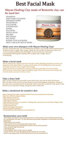 Description Description Mayan Pure Indian Healing Clay Powder, Deep Pore Skin Cleansing, Body and Hair Mask, 1 lb & 4 oz. THERAPEUTIC FACIAL MASK: It’s true. You can feel the clay working and pulling out the toxins and impurities from your skin. Shrink your pores, tighten and tone skin like never before. You will look and feel amazing! In this order you will receive 2 Jars: One Large 1pound Jar and One 4oz Jar of the World's most powerful facial. WE GRIND IT FURTHER - MORE EFFECTIVE: Not lum Calcium Bentonite Clay, Indian Healing Clay, Healing Clay, Skin Cleansing, Herbal Healing, Bentonite Clay, Skin Care Remedies, Organic Essential Oils, Facial Mask