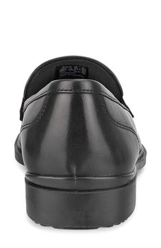 Inspired by minimalist Danish design, this dapper leather penny loafer features a timeless silhouette supported by a cushy, lightweight sole and chunky heel. 1" heel (size 39) Cushioned footbed with arch support ECCO FLUIDFORM™ Direct Comfort Technology reduces the weight of the sole to provide flexibility Leather upper/textile lining/synthetic sole Imported Loafer Women, Penny Loafer, Penny Loafers, Chunky Heel, Danish Design, Loafers For Women, Arch Support, Chunky Heels, Penny