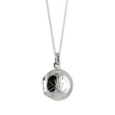 Made of .925 sterling silver. Mini round locket with etched accent on both sides. Silver locket opens may store a tiny token. Comes with nice chain. Measurements: 1 inch length x .62 inch diameter Material .925 sterling silver Cheap Silver Pendant Locket Necklace, Cheap Silver Locket Jewelry, Cheap Round Pendant Locket Jewelry, Cheap Round Locket Necklace, Affordable Adjustable Round Pendant Locket Necklace, Affordable Silver Round Locket Necklace, Cheap Adjustable Round Pendant Locket Necklace, Cheap Silver Round Locket Necklace, Silver Round Locket Jewelry