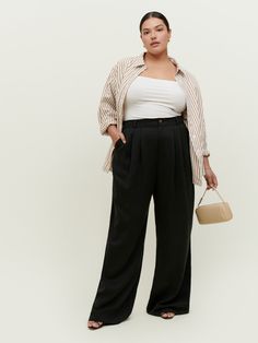 Mason Pant Es - Long | Reformation Mason Pant, Leg Pants Outfit, Look Plus Size, 2023 Fashion Trends, Spring Capsule Wardrobe, Work Fits, Mid Size, Moda Plus, Professional Outfits