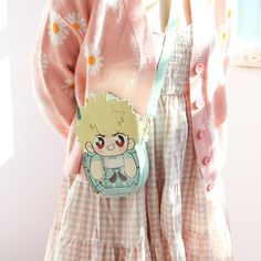 Show off your love for Bakugo and take this lil mint chocolate chip ice cream cutie with you everywhere you go! This adorable ITA bag makes the perfect purse for carrying all of your small essentials. You can carry it as a crossbody bag or as a backpack! Mint Chocolate Chip Bakugo is the perfect travel buddy and can hold many small treasures! The backpack straps are 34 in. The purse strap is 46 in. The Mint Chocolate Chip Bakugo ITA bag is 9 in x 5 in x 3 in. and it includes... ♡ 1 zipper compar Cute Satchel For Everyday Use, Cute Shoulder Bag For Daily Use, Cute Everyday Phone Bag, Casual Portable Satchel As Gift, Casual Portable Satchel For Gift, Cute Large Capacity Shoulder Bag For Gift, Harajuku Style Large Capacity Shoulder Bag As Gift, Kawaii Satchel Shoulder Bag Gift, Cute Everyday Shoulder Bag With Mobile Phone Holder