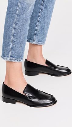 Vince Naomi Loafers | Shopbop Buckled Flats, Patent Leather Loafers, Croc Print, Heel Caps, Rubber Heels, Printed Leather, Leather Loafers, Nice Shoes, Loafer Flats