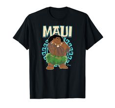 a black t - shirt with an image of a man wearing a hula skirt