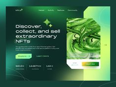 an image of a web page with the words discovery, collect and sell extraordinary nfts