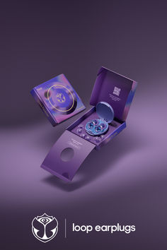 an open purple box with a watch inside and the lid opened to reveal its contents