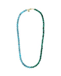 Turquoise + Malachite Rope Necklace — FRY POWERS Turquoise Rope Necklace, Turquoise Malachite Necklaces With Round Beads, Turquoise Malachite Beaded Necklace For Gift, Green Chrysocolla Round Bead Necklaces, Green Chrysocolla Single Strand Necklace, Green Chrysocolla Round Beads Necklace, Hand-strung Blue Turquoise Chrysocolla Necklace, Turquoise Malachite Round Beads Jewelry, Hand-strung Chrysocolla Turquoise Necklace