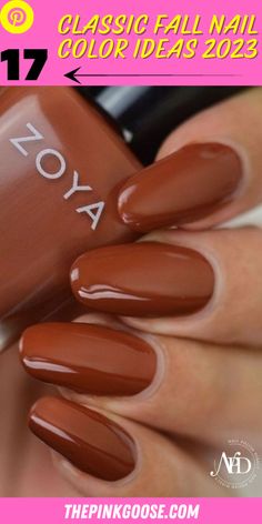 17 Classic Fall Nail Color Ideas for Women Over 50 - thepinkgoose.com Fall Nail Colors Designs, Fall Thanksgiving Nails