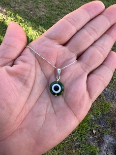 Green Evil eye necklace * New sterling Silver Necklace * Protection necklace * Green Turkish evil eye * Amulet necklace * Evil eye jewelry What does green evil eyes mean? The dark green evil eye promotes happiness, balance, and freedom. Nothing says good vibes like a dark green evil eye. If you've been looking for a boost of joy in your life and a bit more balance, this is the color for you. With a green evil eye at your side, you'll feel free to pursue the things that make you happy.🧿. Green Evil Eye, Evil Eye Amulet, Eye Meaning, Necklace Evil Eye, Turkish Evil Eye, Amulet Necklace, Protection Necklace, Necklace Green, Evil Eye Necklace