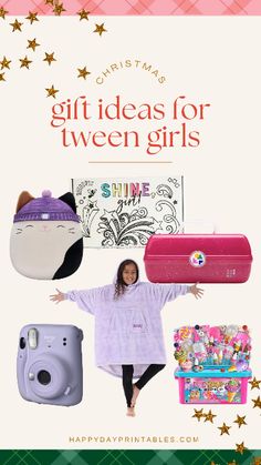 If you’re on the hunt for awesome gifts for your pre-teen or “tween” girl, we’ve got your back! Our list includes some fun + must-haves for this in-between stage. We’ve handpicked these goodies to make your tween’s Christmas extra special. Girly Christmas Gifts, Christmas Presents For Kids, Teen Christmas Gifts, Cool Gifts For Teens, Teen Fun, Birthday Gifts For Teens, Awesome Gifts, Cute Christmas Gifts, Birthday Gifts For Best Friend