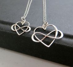 adorable heart representing one's infinite love. sterling silver infinity heart necklaces for grandmother, mother and daughter. adjustable fine chain 16-18'' tiny infinity heart necklace-14.5x10.5mm small infinity heart necklace-18x16mm large infinity heart necklace-22.5x22mm *please let me know if you need a different length-no extra charge up to 20'' Infinity Jewelry As A Gift For Mom, Adjustable Jewelry For Mother's Day Anniversary, Adjustable Jewelry For Anniversary And Mother's Day, Silver Heart Necklace With Adjustable Chain For Mother's Day, Personalized Sterling Silver Jewelry For Mom, Personalized Sterling Silver Jewelry Gift For Mom, Elegant Heart Pendant Jewelry For Best Friend, Infinity Jewelry For Best Friend Valentine's Day Gift, Double Heart Charm Jewelry For Best Friend