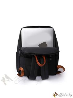 Bird in Bag - Womens Everyday Backpack Black Laptop Bag For Everyday And Back To School, Nylon Backpack Laptop Bag For Daily Use, Daily Use Nylon Backpack With Anti-theft Pocket, Nylon Backpack With Anti-theft Pocket For Daily Use, Everyday Nylon Laptop Backpack, Large Capacity Laptop Backpack, Softback Backpack With Anti-theft Pocket For Daily Use, Back To School Backpack With Anti-theft Pocket, Everyday Rectangular Backpack With Anti-theft Pocket