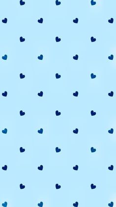 blue hearts on a light blue background