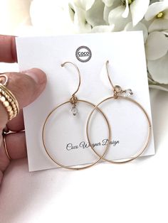 Just as effortless as they are simple, these hoop earrings are an essential everyday piece. Item Details: • This listing is for A PAIR ( 2 pieces ) earrings.• All metal is components are sterling silver and 14k gold-fill• Hoops measure 40mm in diameter.• Herkimer quartz crystals prized, each Herkimer diamond is a natural entity and no stone is identical.• The order will arrive in a gift-wrapped box and free polishing cloth. It will be ready for gift giving. All our work is custom-made by hand in Nickel-free Small Hoop Earrings In 14k Gold Filled, Delicate 14k Gold Filled Hoop Jewelry, Dainty 14k Gold Filled Hoop Jewelry, Dainty Recycled Gold Round Hoop Earrings, Dainty Recycled Gold Hoop Earrings, Delicate Gold Hoop Earrings In Brass, Dainty Adjustable Hoop Earrings For Anniversary, Minimalist 14k Gold-filled Hoop Jewelry, Delicate Gold Brass Hoop Earrings