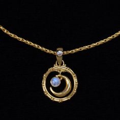 This Rainbow Moonstone gold moon necklace, handcrafted in 18K Gold Vermeil is designed in a Balinese style, adding a touch of exotic allure. The celestial necklace features a Moonstone crescent moon elegantly dangling in a Balinese-style hoop, accented by a smaller moonstone on the bail.  While the moon symbolizes feminine energy, emotions, and feelings, Rainbow Moonstones have been used in ancient rituals for their powerful healing properties. They are known to strengthen your intuition, provide protection, and attract love, making this Moonstone gold moon necklace not only a beautiful accessory but also a meaningful talisman. The Gold Vermeil moon necklace is individually packaged in my black Bluemoonstone Creations gift box with a description card, describing the spiritual and beneficia Crescent Moon Necklace Aesthetic, Moon Necklace Aesthetic, Blue Moon Necklace, Ancient Rituals, Balinese Style, Rainbow Moonstone Jewelry, Gold Moon Necklace, Rainbow Moonstone Necklace, Crescent Moon Earrings