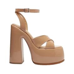 Schutz Pattie Patent Leather Sandal Platform Block Heel Ankle Strap Beige Nude 9 New With Defects - Never Worn But Shoes Have Some Light Scuffs/Marks From Display/Being Tried On. 6.5" Heel, 2.5" Platform Comes From A Smoke Free Home. Feel Free To Ask Any Questions You May Have. Thanks For Looking! Size: Womens 9 Condition: New With Defects Never Worn But Shoes Have Some Light Scuffs/Marks From Display/Being Tried On. 6.5" Heel, 2.5" Platform Beige Open Toe Sandals For Night Out, Chic Beige Ankle Strap Sandals, Beige Open Toe Heels For Night Out, Beige Sandals With Stacked Heel For Evening, Beige Sandals With Heel Strap For Night Out, Beige Ankle Strap Sandals For Night Out, Beige Block Heel Sandals For Party, Beige Faux Leather Sandals For Spring, Beige High Heel Sandals For Night Out