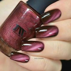 Eyes Nails, Cat Eye Nails Polish, Nails 2018, Fall Nail Art Designs, Makijaż Smokey Eye, Red Nail, Cat Eye Nails, روتين العناية بالبشرة