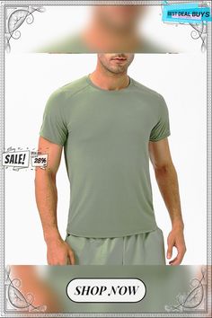 Men's Workout Shirt Running Shirt Short Sleeve Top Athletic Athleisure Spandex Breathable Soft Quick Dry Running Jogging Training Sportswear Activewear Solid Colored Black White Blue Breathable Stretch Casual T-shirt, Casual Dri-fit Activewear For Workout, Casual Dri-fit Short Sleeve Activewear, Green Athleisure T-shirt For Workout, Short Sleeve Dri-fit Sportswear, Solid Short Sleeve Sports Top, Casual Gym Tops, Casual Solid Tops For Gym, Casual Stretch Dri-fit Tops