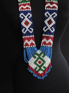 "Vintage Ethnic Glass Beaded Necklace. Two of the blue beaded part has got loosen as you can notice from the images. Size: 23.6\" - 60 cm high, Only bead part is 19.6\" - 50 cm high and 1.7\" - 4.5 cm wide." Blue Beads For Festivals, Traditional Blue Beaded Necklace For Gift, Artisan Blue Beaded Necklaces For Festivals, Handmade Blue Beaded Necklaces For Festivals, Traditional Blue Beaded Necklace, Blue Hand-strung Bohemian Beaded Necklaces, Handmade Blue Beaded Festival Necklaces, Artisan Blue Beaded Necklaces, Artisan Blue Beaded Chain Necklace