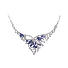 White Gold 14K Necklace Diamond 114-RND-2,99-G/SI1A Sapphire 18-3,33ct Weight 14.1 grams Length 50 cm With a heritage of ancient fine Swiss jewelry traditions, NATKINA is a Geneva based jewellery brand, which creates modern jewellery masterpieces suitable for every day life. It is our honour to create fine jewelry, and it’s for that reason that we choose to only work with high-quality, enduring materials that can almost immediately turn into family heirlooms. From our selection of precious metal Drop Necklaces, Modern Jewellery, Pearl Drop Necklace, Jewellery Brand, Necklace Diamond, Blue Sapphire Diamond, Retro Jewelry, Antique Necklace, Gems Jewelry