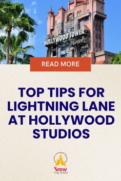 An informative guide about utilizing Lightning Lane passes at Hollywood Studios, focusing on ride prioritization and selection strategies, using one engaging image.