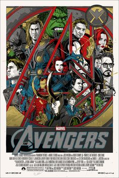 the avengers movie poster with many characters