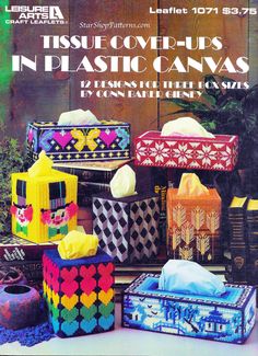 an advertisement for tissue covers in plastic canvass