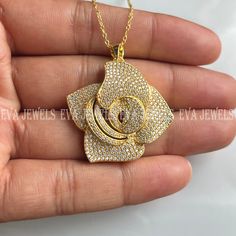 0.75 Ct Round Cut White Diamond Rose Flower Pendant Necklace 14k Yellow Gold Finish 925 Sterling Silver, Flower Pendant ⭐ Available⭐ > 14K White Gold Plated 925 Sterling Silver > 14K Yellow Gold Plated 925 Sterling Silver > 14K Rose Gold Plated 925 Sterling Silver **WE LOVE CUSTOM ORDERS** YOU ASKED,WE MADE IT (FREE OF COST) ⭐ Item Detail⭐ > Material: Solid Sterling Silver > Gem type: Cubic Zirconia > Stone Creation: Lab Created > Stone Color: White > Stone Shape: Round > Nickel and Lead free > Hypoallergenic / Made for Sensitive Skin ⭐ Shipping ⭐ > Free Shipping US with economy shipping service takes 8-12 business days > 4-5 business days Expedited shipping available > Worldwide shipping is available, contact us for more info ⭐ THE PERFECT GIFT⭐ Jewelry makes an ideal gift: 1. for your lo Luxury Rose Jewelry For Anniversary, Luxury Rose-colored Jewelry For Anniversary, Luxury Rose Design Jewelry For Anniversary, Luxury Flower Shaped Jewelry For Anniversary, Luxury Rose Design Jewelry As A Gift, Luxury Diamond Jewelry With Rose Design, Yellow Gold Jewelry With Rose Design In Flower Shape, Yellow Gold Flower-shaped Jewelry With Rose Design, Gold Diamond Jewelry With Rose Design