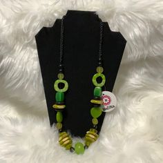 Handcrafted Beaded Wood Necklace From Thailand. Reach Out With Questions. Elegant Green Beaded Necklaces With Wooden Beads, Elegant Green Wooden Beaded Necklaces, Elegant Green Beaded Necklace With Wooden Beads, Green Multi-strand Wooden Beads Jewelry, Adjustable Green Beads Long Necklace, Bohemian Green Long Necklace With Colorful Beads, Bohemian Long Green Necklace With Colorful Beads, Casual Wooden Beads Necklace For Jewelry Making, Casual Wooden Beaded Necklaces For Jewelry Making