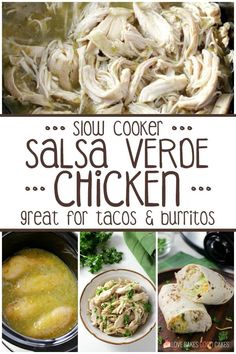 slow cooker salsa verde chicken great for tacos and burritos