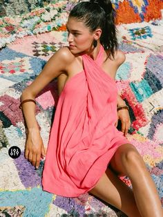 Dress Romper, Fashion Inspiration, Halter Dress, So Cute, Jumpsuit Romper, Jumpsuit, Rompers, Twist, Style Inspiration