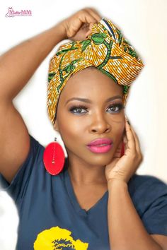 Shop this fabulous African fabric head wrap from the 2017 collection.  Add matching earrings. https://www.etsy.com/listing/505124280/custom-fabric-button-earrings?ref=shop_home_active_1 How to wear head wraps is easy once you find the right one for your style.  Please note that the photos are for style inspiration only. The fabric does not come pre-wrapped. *African headwrap *Ankara cotton fabric *African print fabric **Please read our shipping and other shop policies before placing an order.   **Special offer: FREE SHIPPING for 2nd, 3rd, etc./additional items. * The smallest Miatta-MiMi head wrap measures 74 inches x 24 inches, with the majority sizing approximately 76 to 78 inches x 26 inches. *Large enough to wear as a sarong, upcycle into a pencil skirt or wrap as a neck scarf or shawl Head Wrap African, Headwrap Styles, African Head Scarf, African Scarf, African Headwrap, Ankara Headwrap, African Hair Wrap, Headwrap Tutorial, Derby Outfits