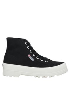 plain weave, no appliqués, solid color, laces, round toeline, wedge heel, rubber wedge, fabric inner, lug sole , Color: Black , Size: 6.5 Sneakers Noir, Superga Sneakers, Sneakers Online, Dc Sneaker, Lug Sole, Plain Weave, Wedge Heels, High Top Sneakers, Clothing And Shoes