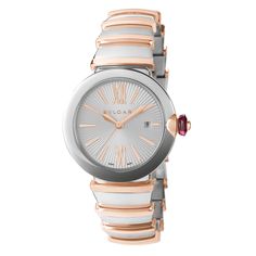 BULGARI Watches - LVCEA WATCH 102197 | Manfredi Jewels Bvlgari Gold, Bulgari Watch, Pink Gold Bracelet, Ladies Watch, Diamond Watch, Swiss Watches, Stainless Steel Watch, Watch Design, Stainless Steel Bracelet