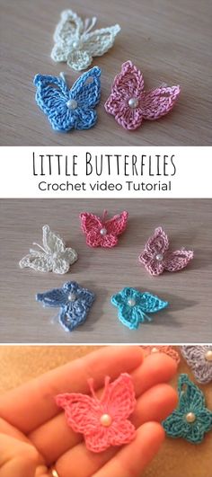 crochet video instructions for little butterflies