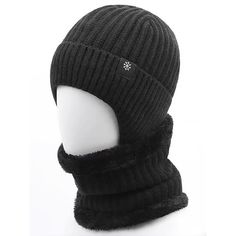 Season:Fall,Winter; Gender:Men's; Style:Fashion,Daily; Material:Polyester; Pattern:Solid Color; Listing Date:10/14/2024; Type:Plush hat Hat With Scarf, Plush Hat, Men's Hats, Cheap Accessories, Knit Beanie Hat, Scarf Set, Winter Knits, Men Winter, Beanie Hat