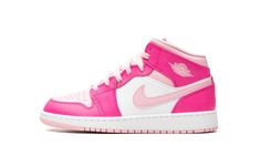 Air Jordan 1 Mid GS "Fierce Pink" - Stadium Goods Air Jordan 1 Mid Gs, Pink Jordans, Sneakers Box, Kobe Shoes, Preppy Shoes, Nike Air Jordan 1 Mid, Cute Nike Shoes, Cute Nikes, Stadium Goods