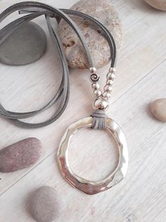 Large Circle Necklace Eyeglass Necklace Loop Silver Circle - Etsy Eyeglass Necklace, Diy Collier, Necklace Leather, Silver Circle, A Necklace, Circle Necklace, Leather Necklace, Jewelry Projects, Diy Necklace