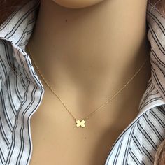 Adj.Mini Butterfly Cut Out Neck,Rope,Sr Metal: 14k Gold Length: 16”-18 Inches Adjustable Est. Weight: (0.95g) Brand New With Box #27772 Dainty 16 Inch Jewelry, Elegant 14k Stamped Yellow Gold Charm Necklaces, Dainty Yellow Gold Necklace As Gift For Her, Dainty Yellow Gold Necklace For Her, 14k Gold Filled Charm Necklace For Her, 14k Gold Filled Charm Necklaces For Her, Butterfly Necklace As A Gift, 14k Gold Filled Charm Necklaces For Weddings, 14k Gold Filled Charm Necklace As Gift For Her